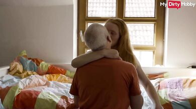 Blonde cutie teen (18+) Gingercat-Phine moans as an old man fucks her pussy - MyDirtyHobby