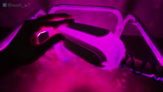 [ASMR for women] Fuck your pussy all the way with a glass dick. Orgasm with hard ear licking.