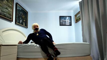 DAISY GETTING READY TO BE HOGTIED