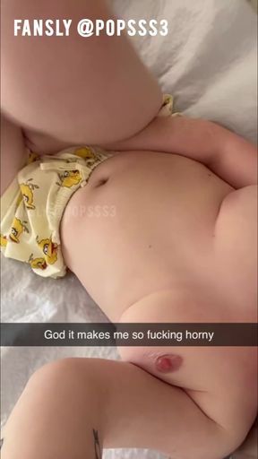Cute girl can't endure her full bladder any longer and pees the bed