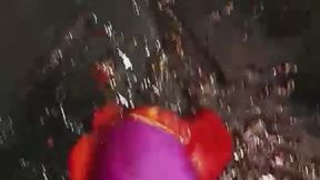 Crushing food under my slippers