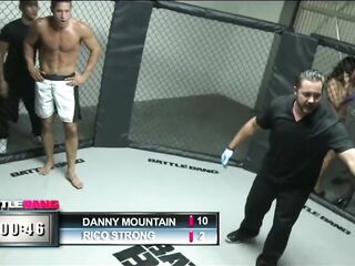 Sexy ebony breasty hotty drilled hard by the giant schlong of Danny Mountain