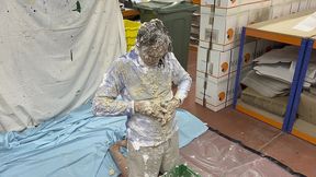 the fleece - pied and covered in porridge