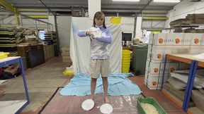 the fleece - pied and covered in porridge