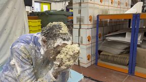 the fleece - pied and covered in porridge