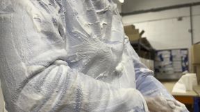 the fleece - pied and covered in porridge