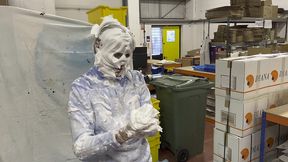 the fleece - pied and covered in porridge