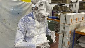 the fleece - pied and covered in porridge