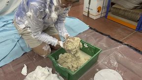 the fleece - pied and covered in porridge