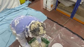 the fleece - pied and covered in porridge