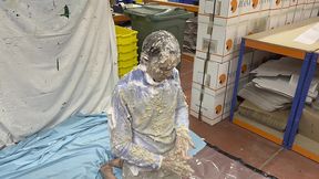 the fleece - pied and covered in porridge