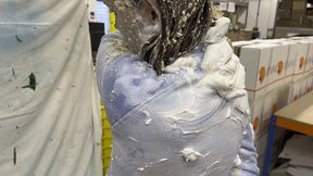 the fleece - pied and covered in porridge