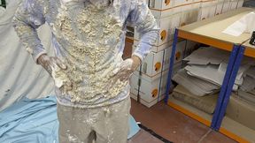 the fleece - pied and covered in porridge