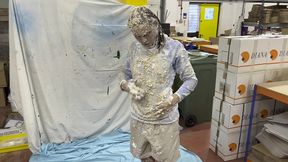 the fleece - pied and covered in porridge