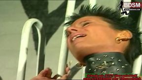 German MILF skinneys tied up in lesbian BDSM session