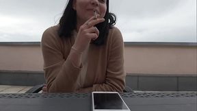 Smoking on the taras with my girlfriend Two Videos