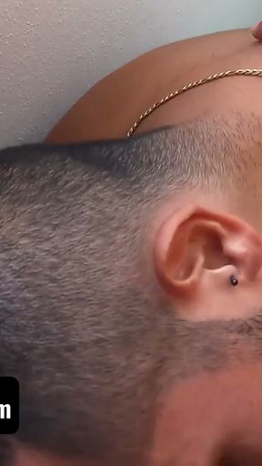 Antuan Is Enjoying The Blue Sea Under The Hot Cancun Sun While The Cameraman Films Him - LatinLeche   Clip 2