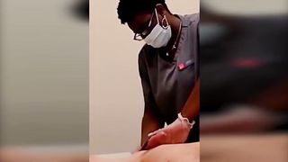 Customer Lose Control Of Himself During A Brazilian Wax