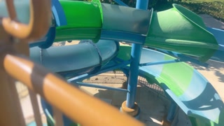 Hot girl in tight bikini  makes a splash