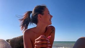Raw, savage, sex-filled encounter on a nudist beach turns into a full-on SHEER freak fest