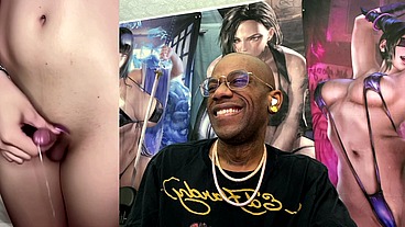 Beautiful Big Breast Transgender Cosplay Cat Girl With A Small Cock Cums For Us, AI Generated
