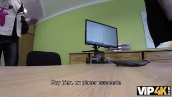 Tattooed Temptress Turns Office Clerk into Sex Slave