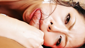 After a glass of wine horny Hana takes on a group of hard dicks