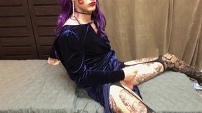 Extremely Hot Tatted Crossdresser Masturbation