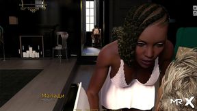 Posh Lady in Black Seduces With Anime Charm In Visual Novel Adventure