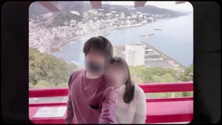 First hot spring trip♡SEX in a stylish open-air bath at night♡Japanese amateur hentai
