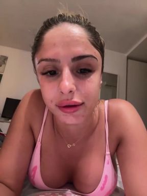 18 Year Old Blonde Striptease and Cowgirl Fuck in Hotel Room - Hairy Pussy Big Tits