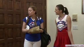 A Teen Cheerleader Facesitted by a Lesbian Football Captain