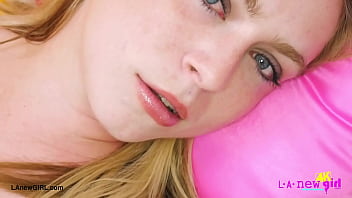 Attractive teen blonde shows her sexy body