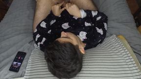 Handjob and Cum Mouthful Before Bed