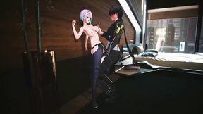 Animated Lucy gets creampied in a pool while wearing a swimsuit