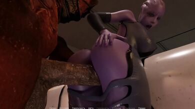 The elf’s cursed monster cock made her sneak to the toilet for a public gangbang