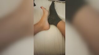 cunt with mouth into Socks