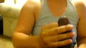 Fugly white ass bitch is sucking my big black cock in POV