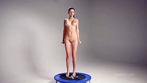 Busty Legal-age Chick Jumping On A Trampoline Bouncing Boobs - Alisa I