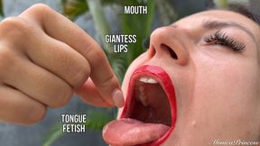Giantess lips, Mouth, Tongue Fetish 4K