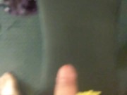 spitting on my cock & cum cleanup