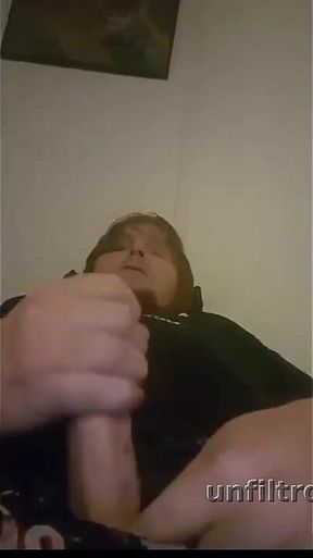 Watch This Huge Cock Slip Down a Lubbed up Hand Full of Coconut Oil