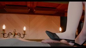 Dick And Balls Meet - Black And Leather Half Ballet Shoes