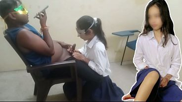 Hot Indian tutor and sexy teen student go wild at home