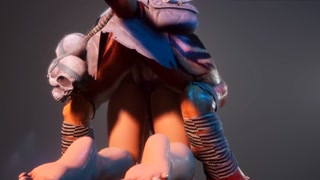 Big Ass Latina fucking with a monster dick 3D