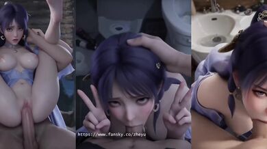 AI reverse cowgirl blowjob POV destroyed big dick creampie