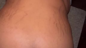 Thick Curvy Ebony Finds Her Self Bent Over Taking Backshots In The Middle Of Night