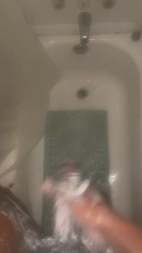 Wet bbc in the shower