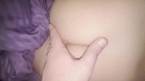 naked and relaxed in bed while he fists my ass deep 238