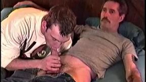 Freddy is a streetwise, doper, boozer, thief and conman. He brought his little sidekick to show off how well he sucks dick. Freddy has a pregnant wife at home, but from what I hear, it's Mike that gets most of the cock and cum.